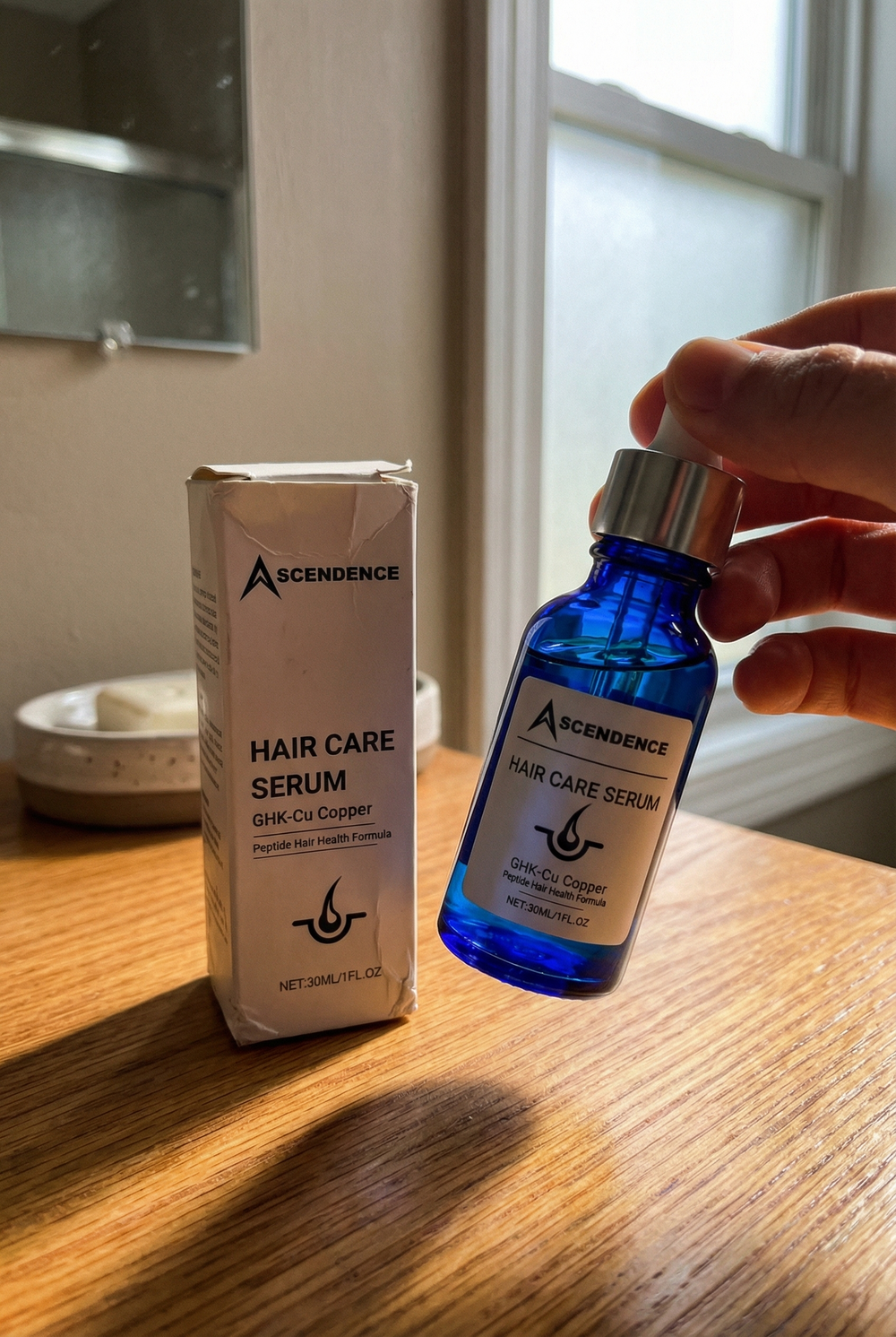 Advanced GHK-CU + AHK-CU - Peptide Hair Growth Serum 30ml Azur Skin Advanced GHK-CU + AHK-CU - Peptide Hair Growth Serum 30ml Azur Skin